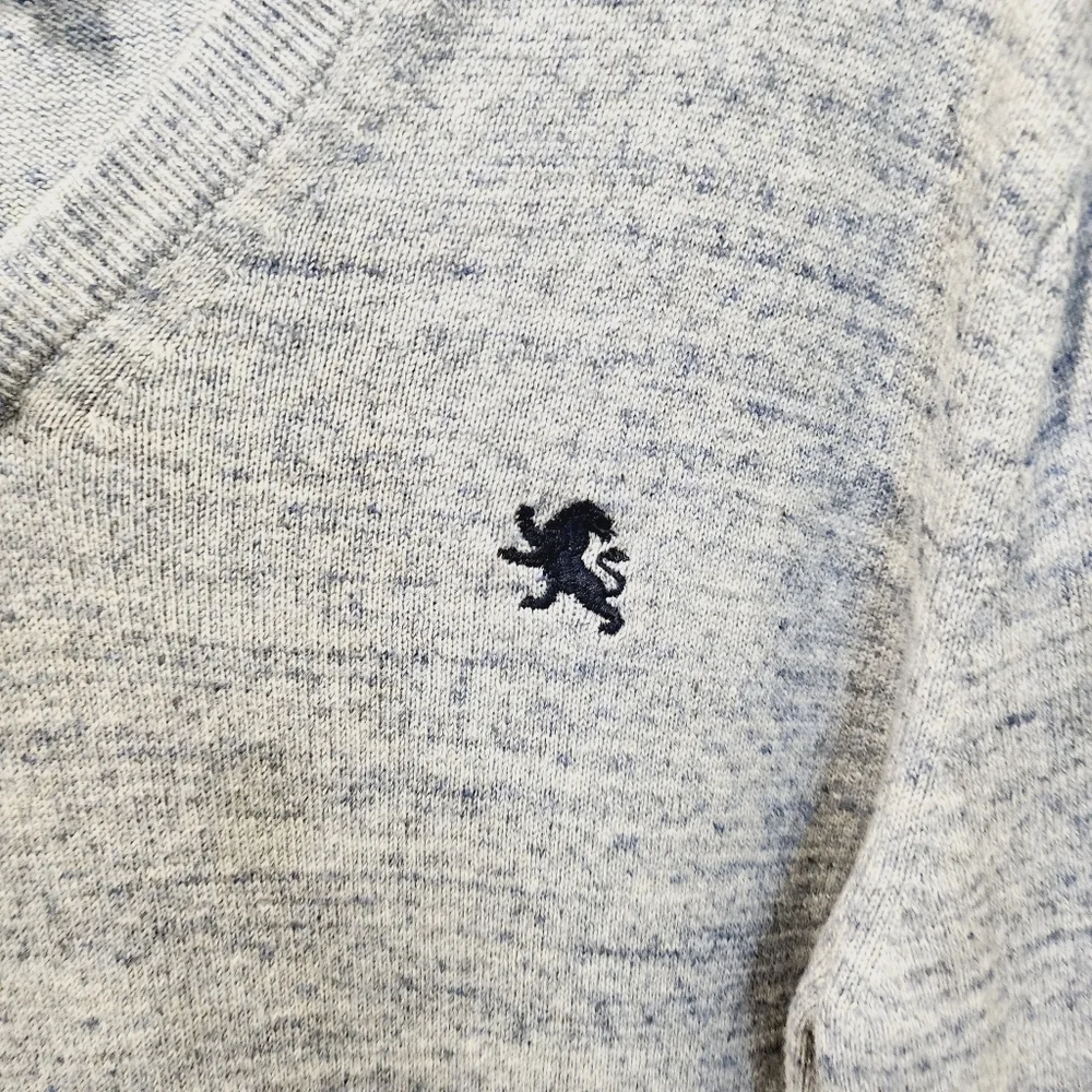 Express Men's Cotton V Neck Blue Lion Sweater size M